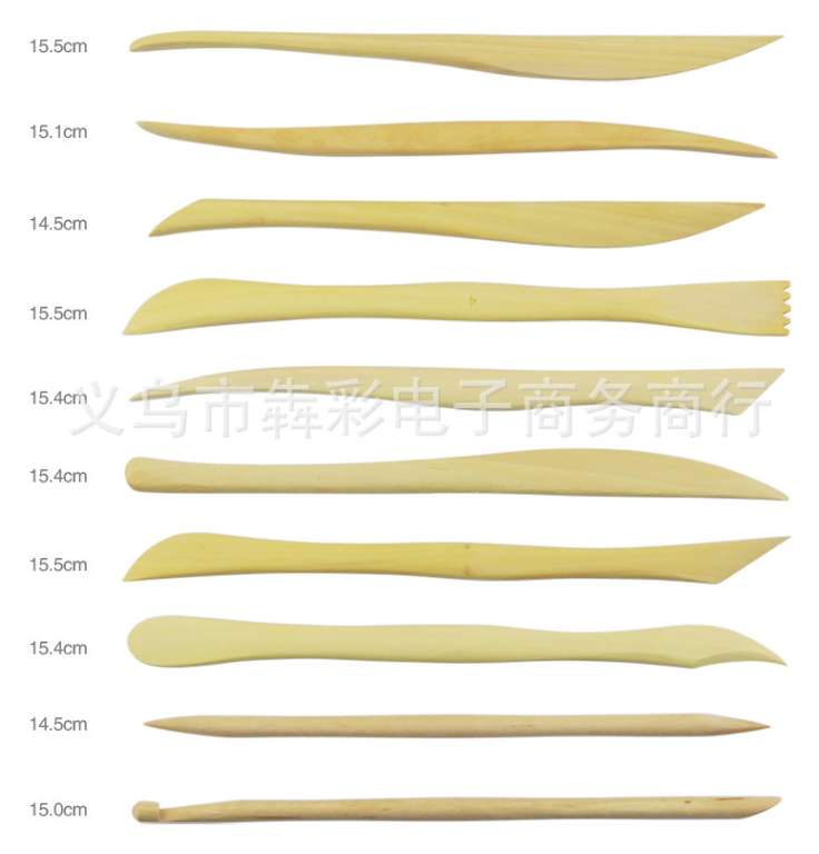 10 wooden clay tools details Picture
