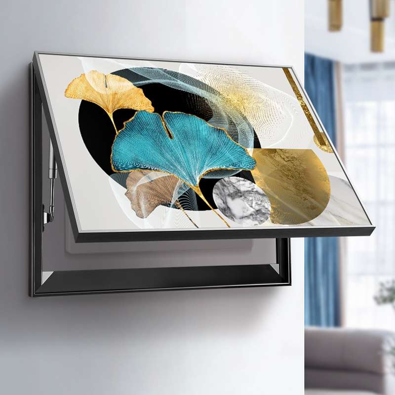 轻奢电表箱装饰画客厅配电箱银杏叶电闸电源盒配电箱遮挡挂画北欧细节图