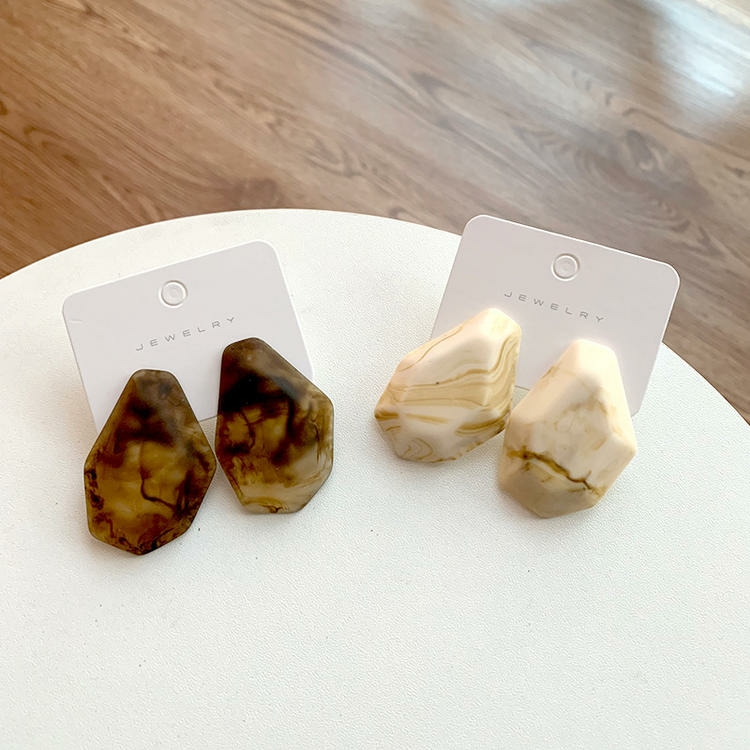 Shaped resin earrings accessories 1 thumbnail