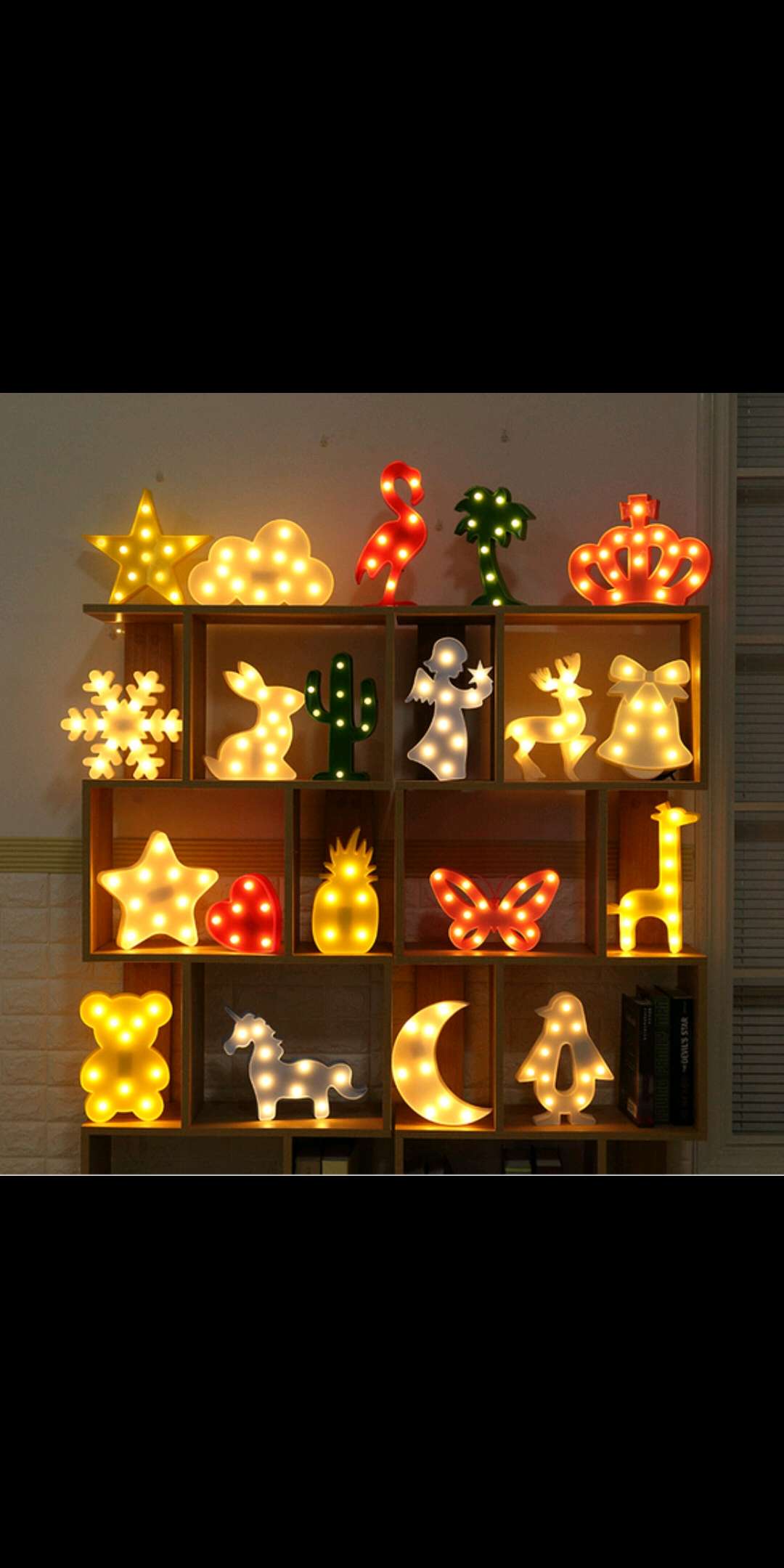 LED造型灯INS爆款热卖仙人掌 火烈鸟 塑料字母灯