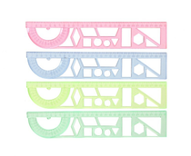 Geometrical ruler with 180 elbows, suitable for drawing for teachers and students
