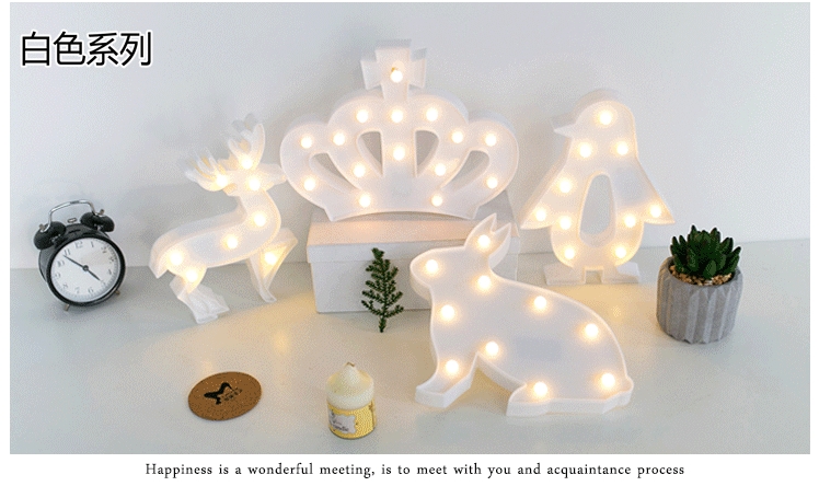 LED造型灯INS爆款热卖仙人掌 火烈鸟 塑料字母灯详情图9