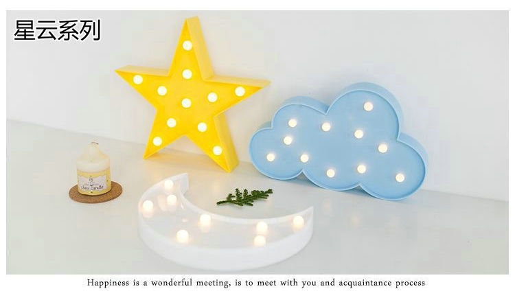 LED造型灯INS爆款热卖仙人掌 火烈鸟 塑料字母灯细节图