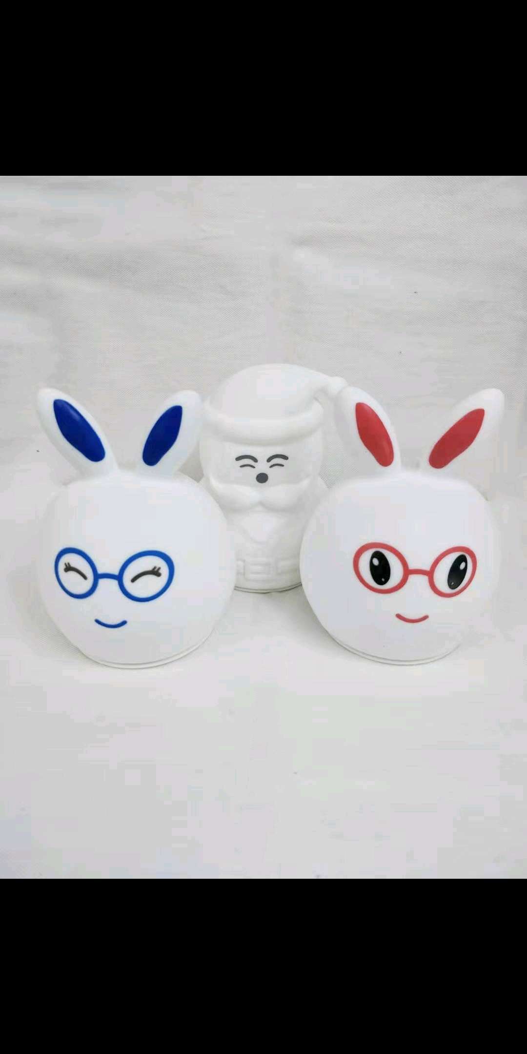 迷你硅胶拍拍灯  电池款减压变色小夜灯  小兔子圣诞老人七彩拍拍灯图