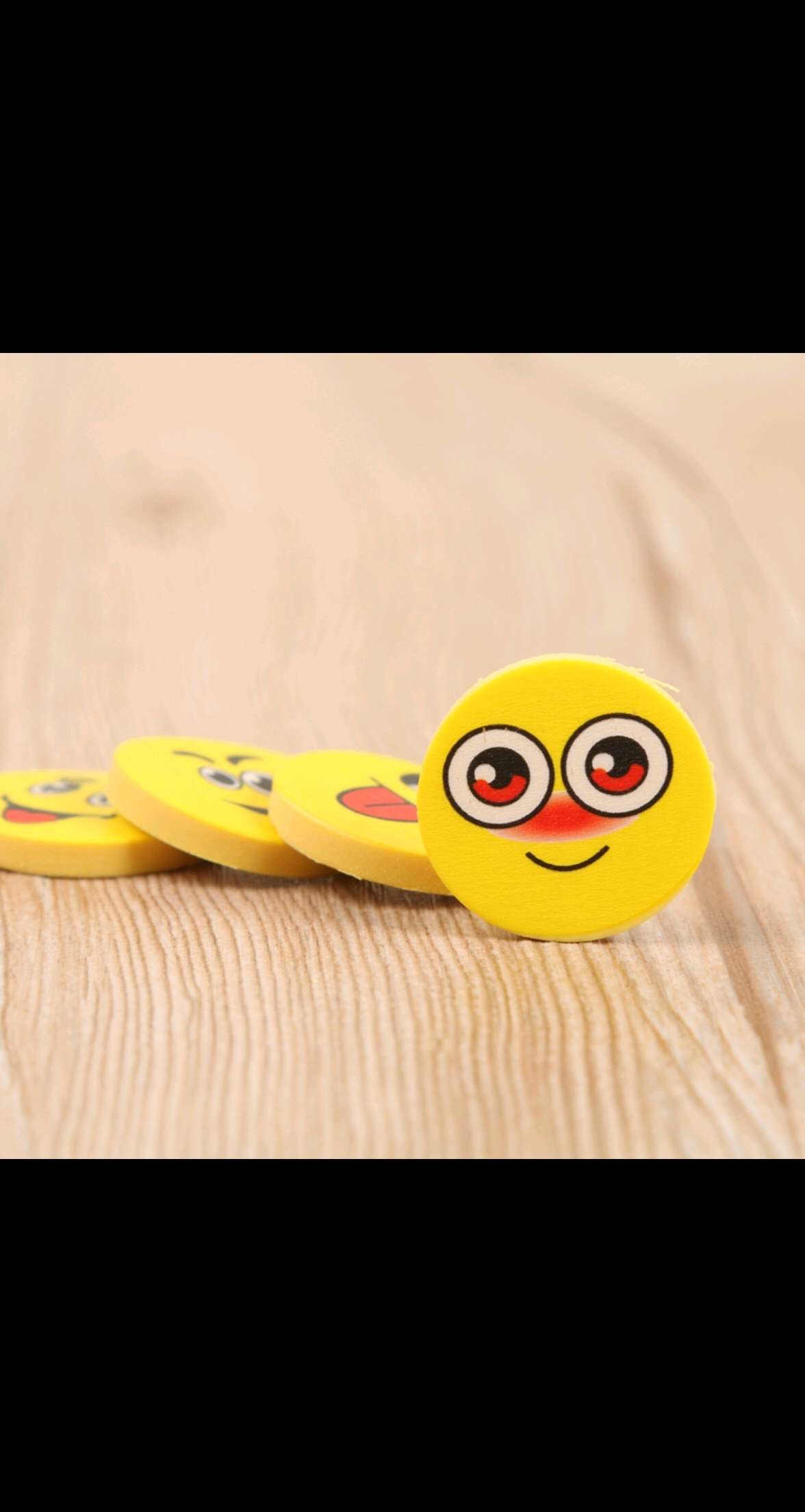Factory direct sales of smiling face erasers details Picture