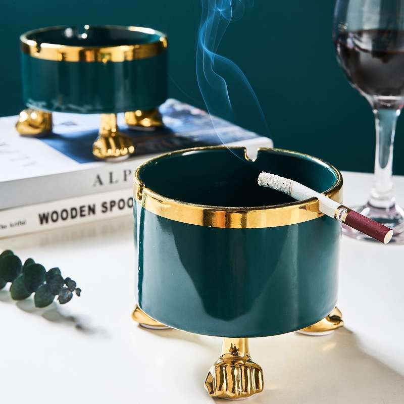 Wholesale creative ceramic light luxury ashtrays Specification image