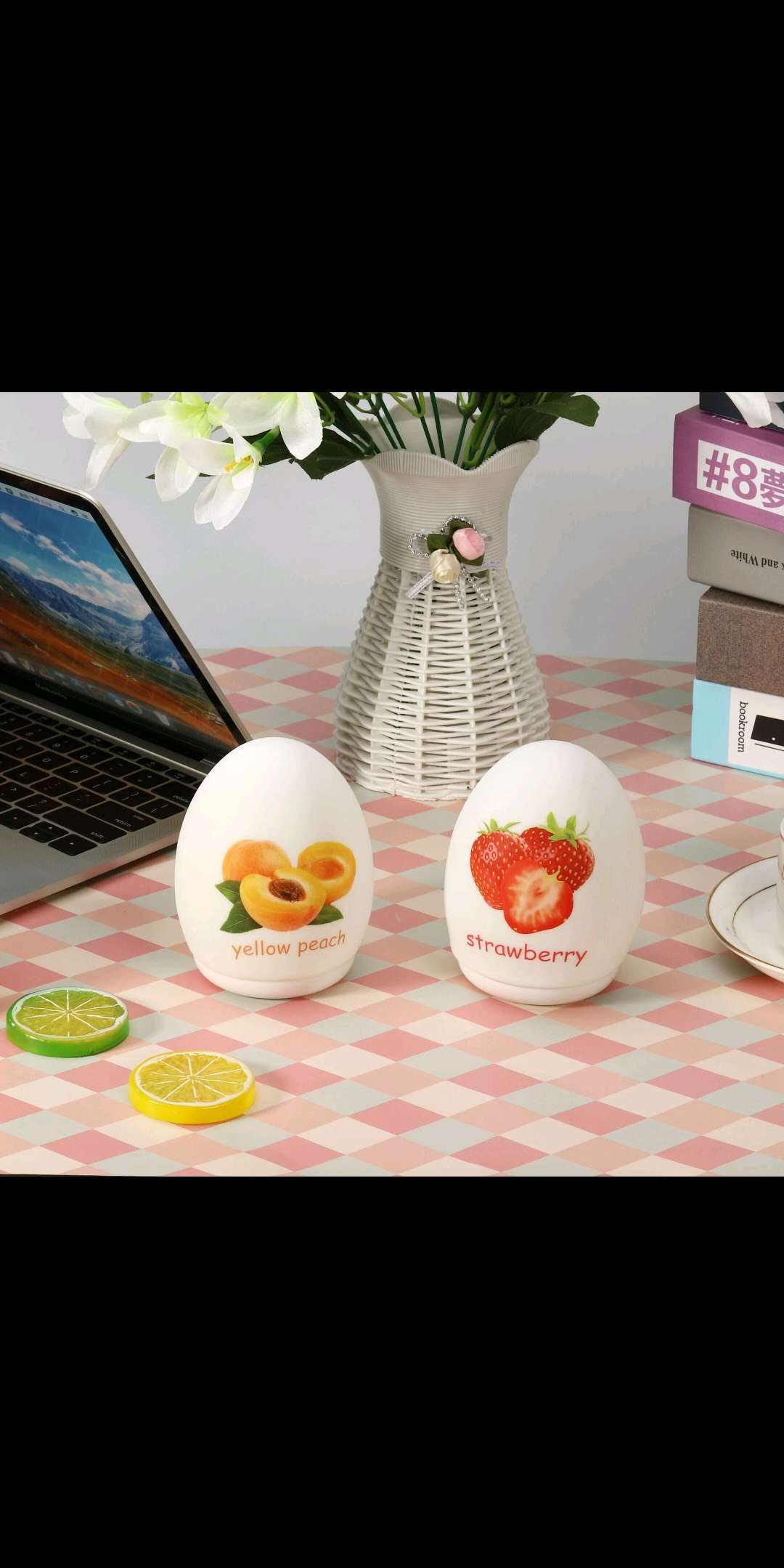 七彩恐龙蛋硅胶灯萌彩蛋拍拍灯USB充电七彩小夜灯