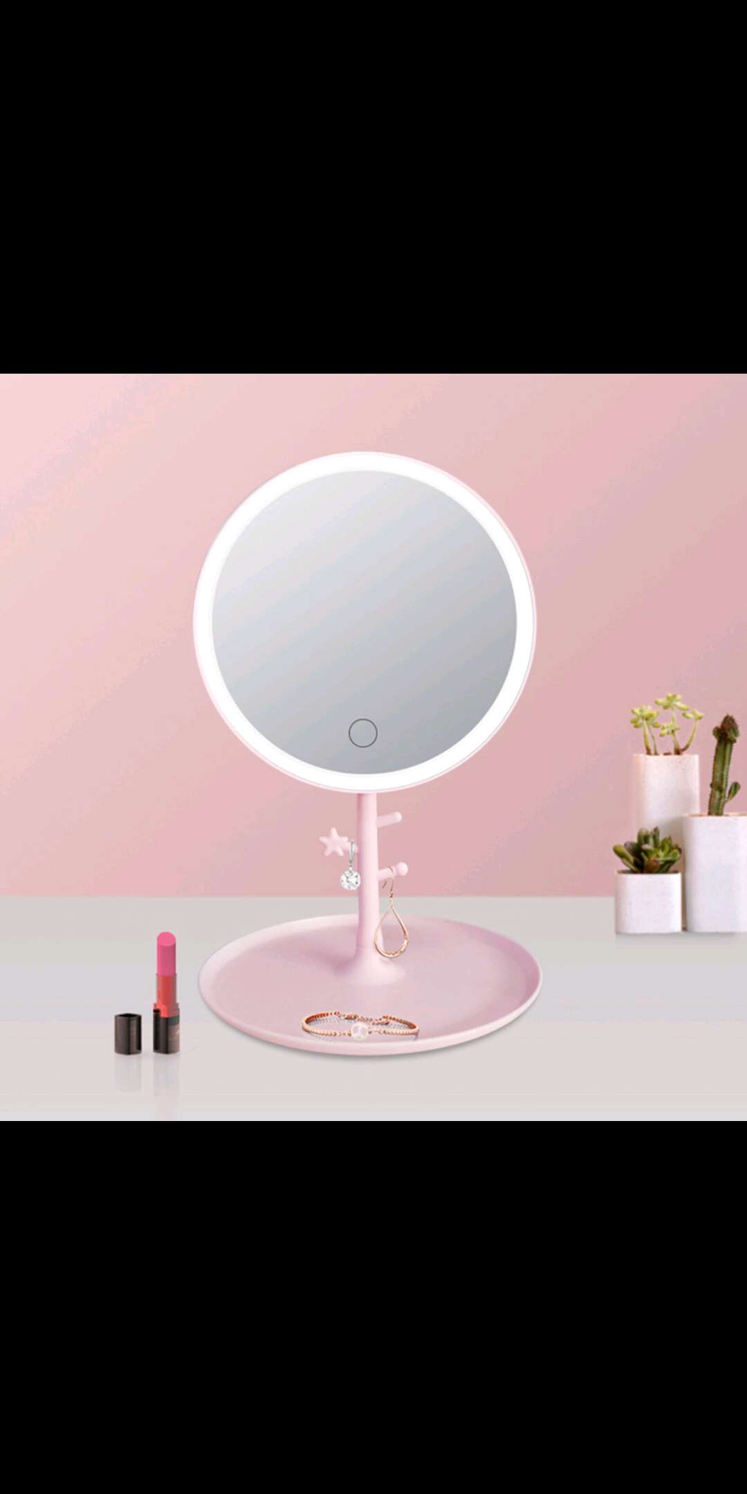 LED网红化妆镜补光美颜镜子灯宿舍桌面便携式可拆卸镜子产品图