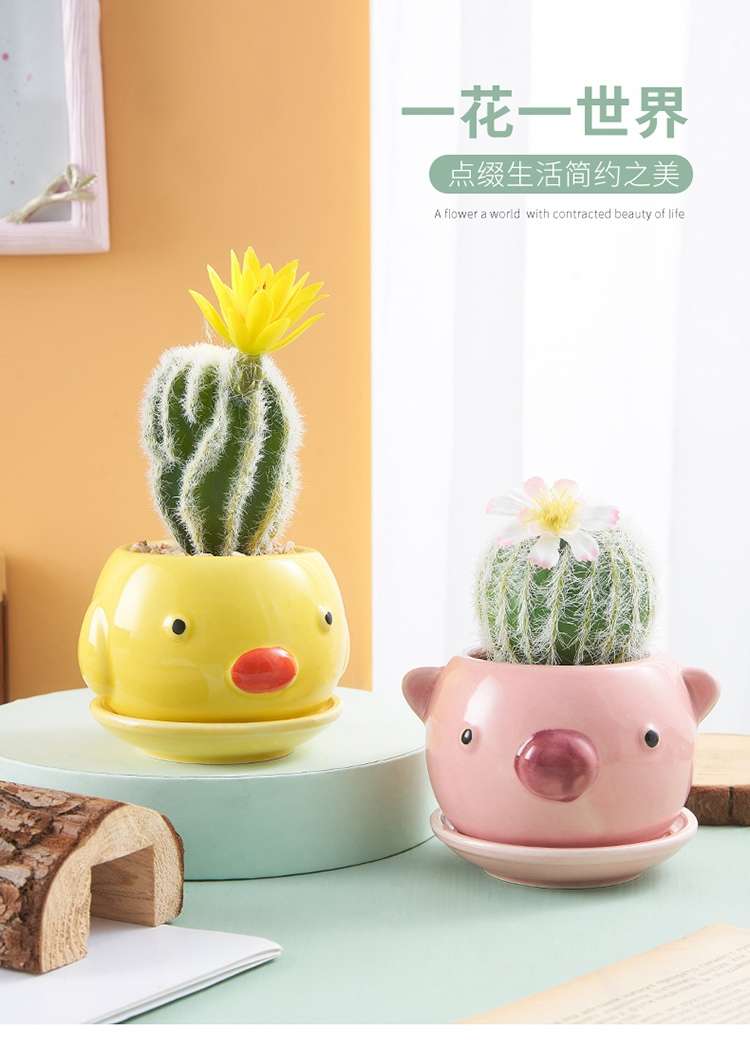 Hanlv Handicrafts Creative animal simulation succulent plant potted bonsai Specification image