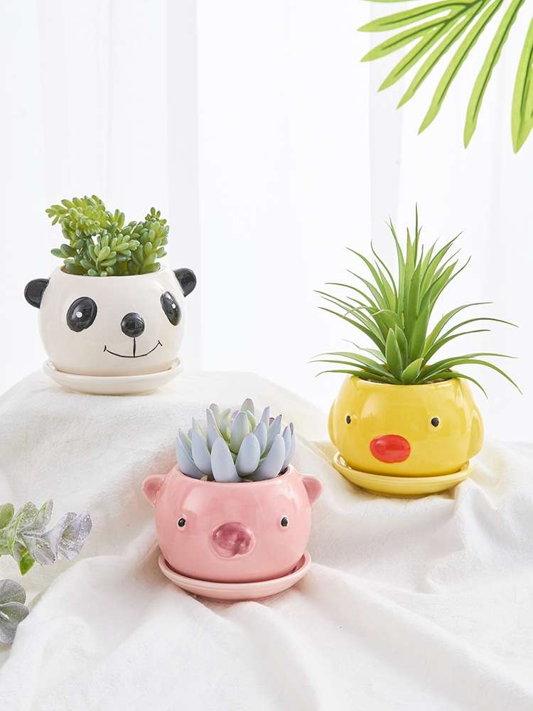 Hanlv Handicrafts Creative animal simulation succulent plant potted bonsai details Picture
