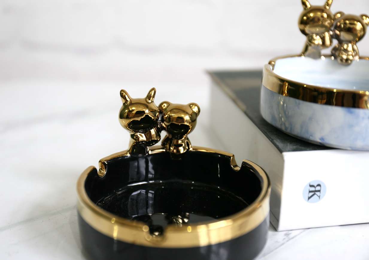 Hanlv Handicrafts Light Luxury Ceramic Creative Cartoon Ashtray undefined