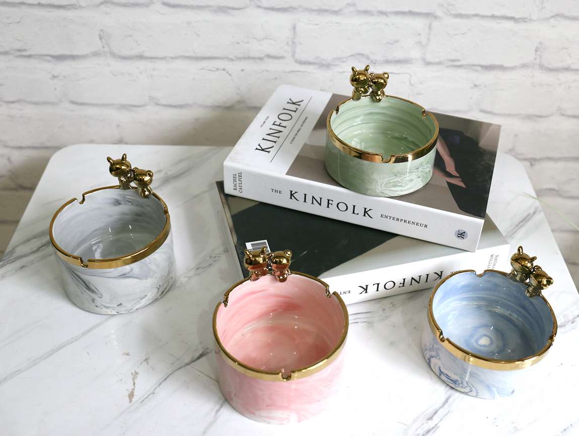 Hanlv Handicrafts Light Luxury Ceramic Creative Cartoon Ashtray Specification image