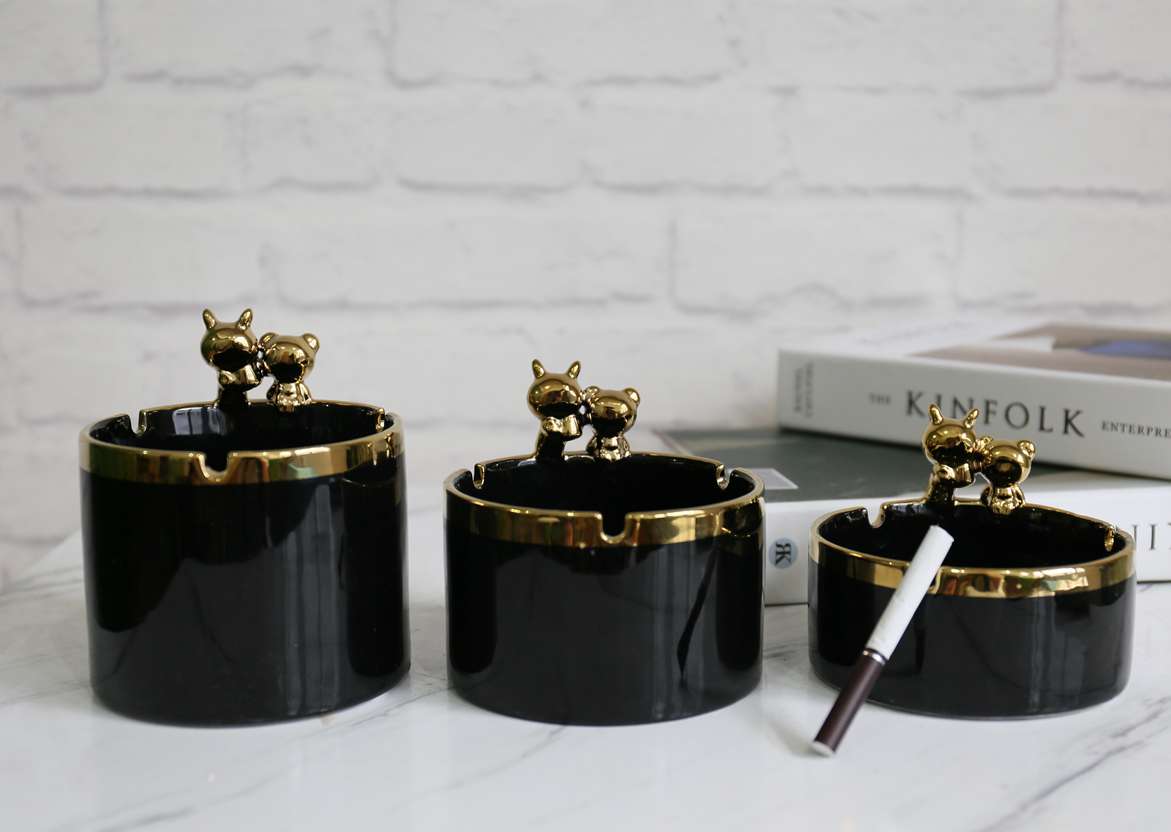 Hanlv Handicrafts Light Luxury Ceramic Creative Cartoon Ashtray details Picture