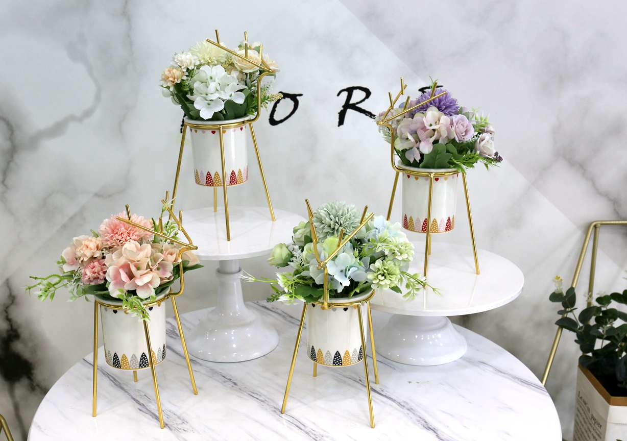 Hanlv Simulation Craft Factory Direct Sales Creative Deer Ironwork simulation flowers, artificial flowers, potted plants, bonsai, home decoration ornaments, foreign trade bestsellers undefined