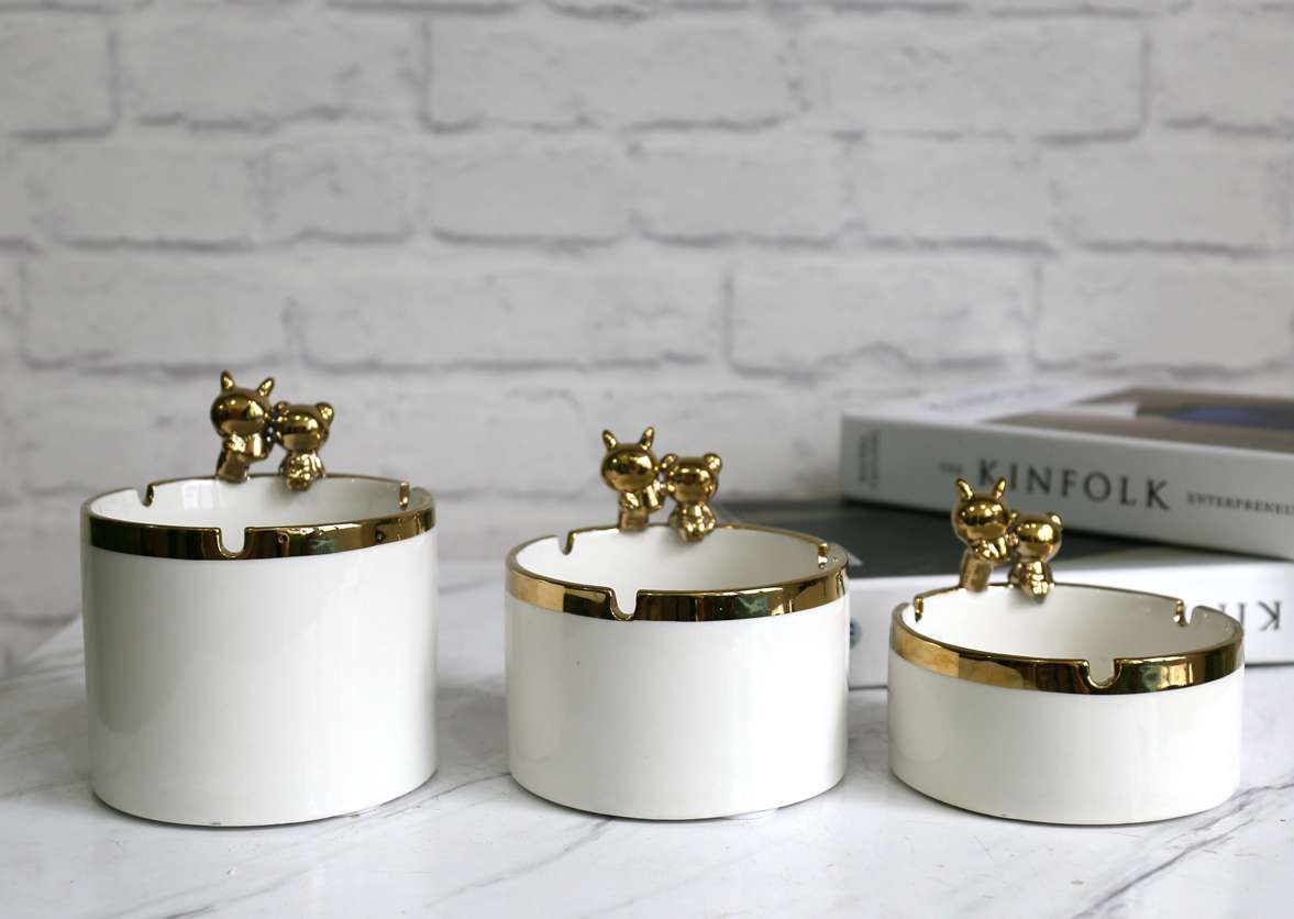 Hanlv Handicrafts Light Luxury Ceramic Creative Cartoon Ashtray undefined
