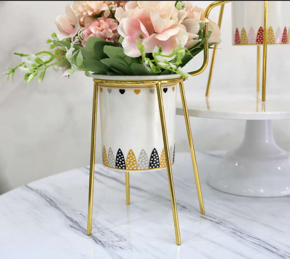 Hanlv Simulation Craft Factory Direct Sales Creative Deer Ironwork simulation flowers, artificial flowers, potted plants, bonsai, home decoration ornaments, foreign trade bestsellers Specification image