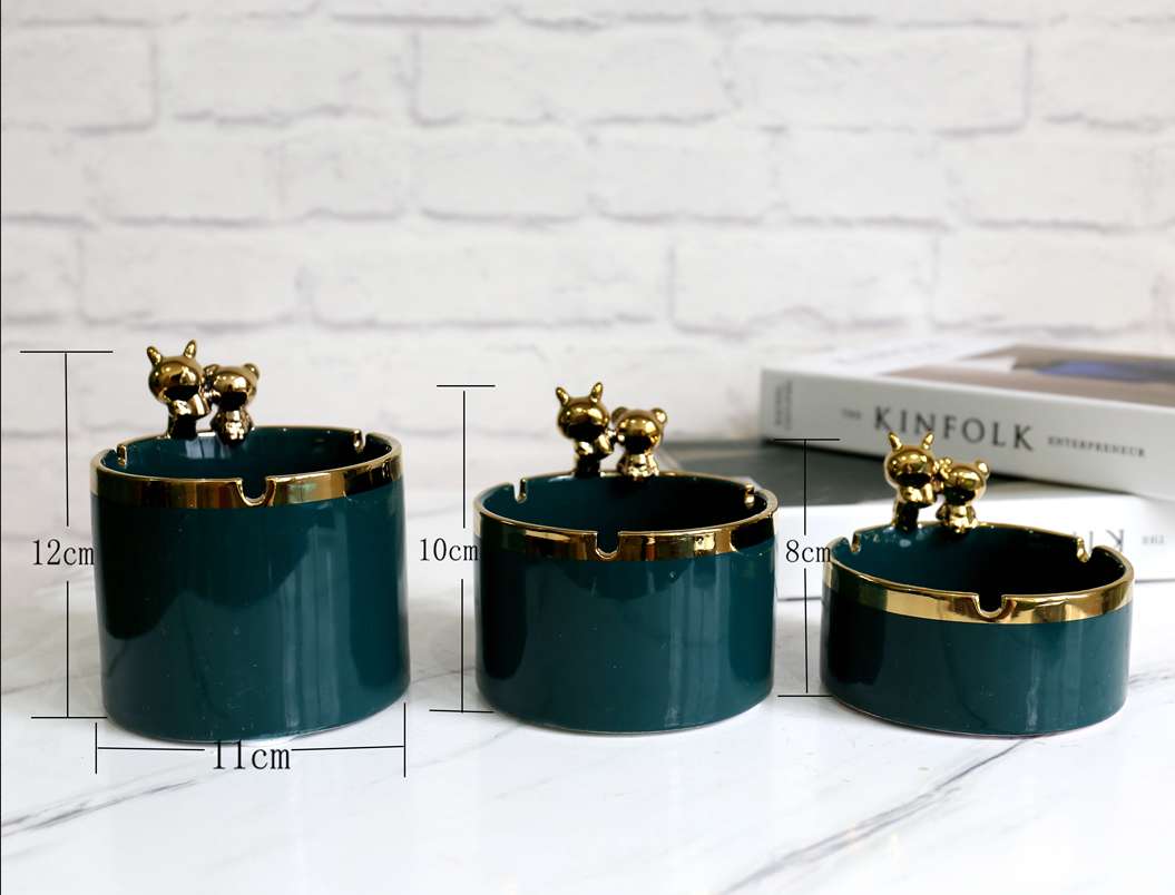 Hanlv Handicrafts Light Luxury Ceramic Creative Cartoon Ashtray undefined