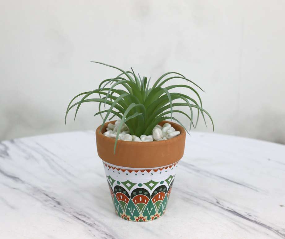 Bohemian-style creative artificial flower plant ornaments featuring simulated succulent plant potted plants and bonsai Specification image