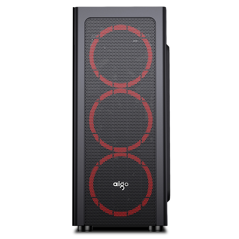 AIGO/爱国者A16台式主机电脑机箱电源DIY整机侧透防尘游戏机箱