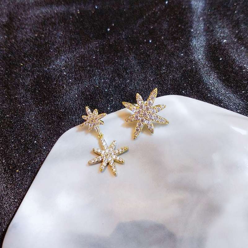 八角锋芒星耳钉AB款 经典百搭