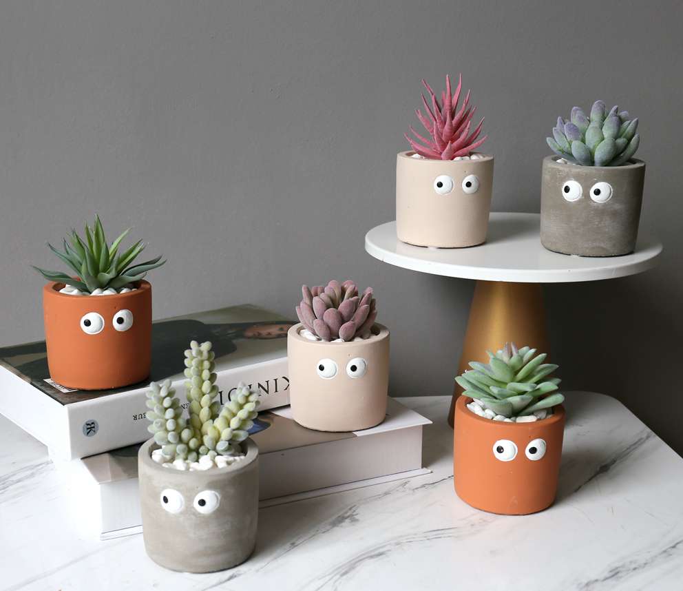 Hanlv handicrafts, creative simulation succulent plant potted plants, bonsai, home decoration ornaments, coffee tables, TV cabinets, dining tables, tabletop decorations, cute items