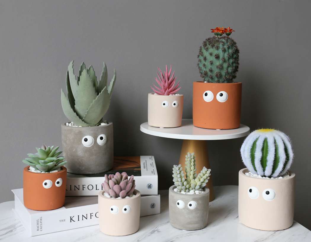 Hanlv handicrafts, creative simulation succulent plant potted plants, cute bonsai, home decoration ornaments, coffee tables, TV cabinets, dining table top decorations Specification image