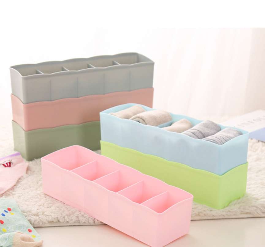 塑料五格收纳盒内衣收纳盒袜子内裤储物盒