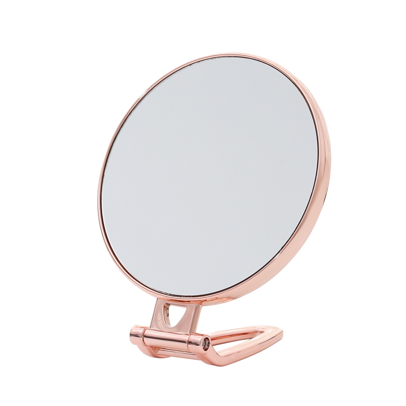 多功能放大双面镜可台式可悬挂电镀高清折叠学生镜手柄便携桌面镜