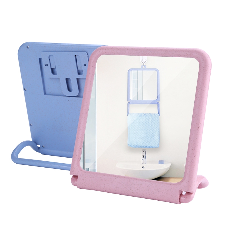 Dormitory Wall Hanging Size Mirror Desktop Desktop Can Stand Up Makeup Mirror Students Folding Portable Hanging Wall Dressing Home