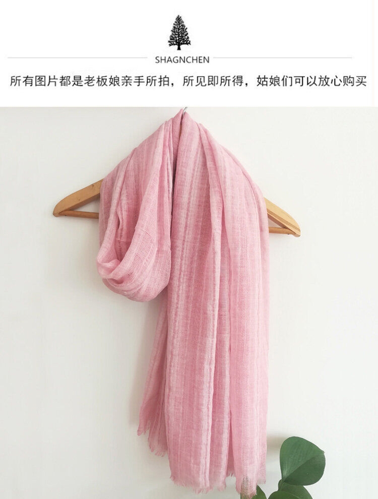 热卖爆款围巾薄款柔软舒适乔其纯色天围巾新款单色女士百搭围巾女时尚爆款3569