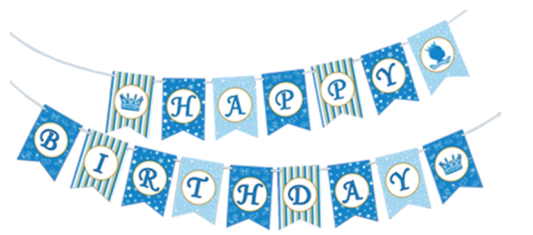 Wholesale of prince, alphabet, wife's flag, triangular flag and party decorations details Picture