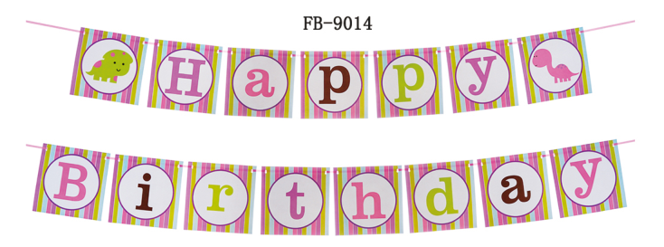 菱形格生日横幅详情图2