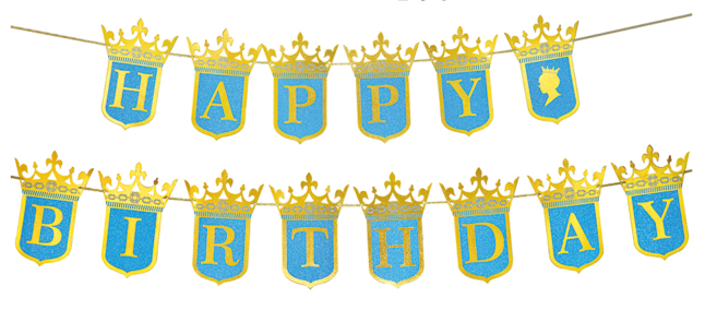 Golden cebolla hot stamping cumpleaños banner color bar fiesta festival suministros al por mayor details Picture