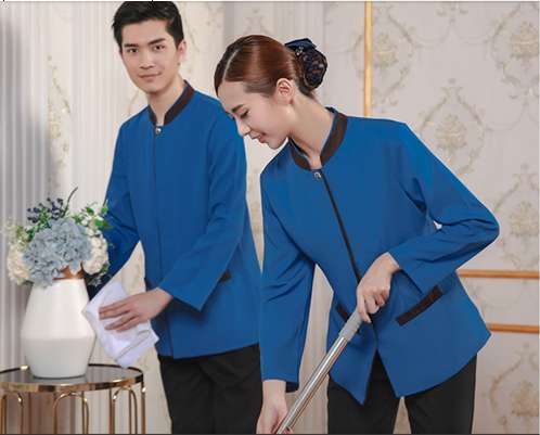保洁服长袖女秋冬装酒店客房阿姨清洁工作装物业保洁员工作服套装产品图