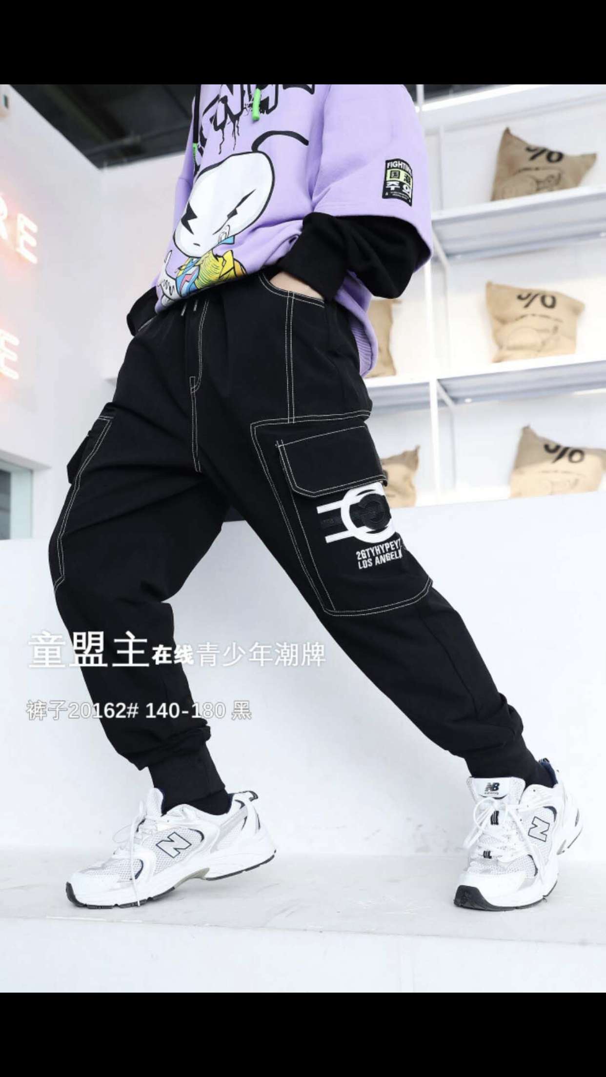 The new autumn 2020 collection of Dachong Xiaolingding brand teenagers' pants, 150-160-170-180-190, is now available detail image 3