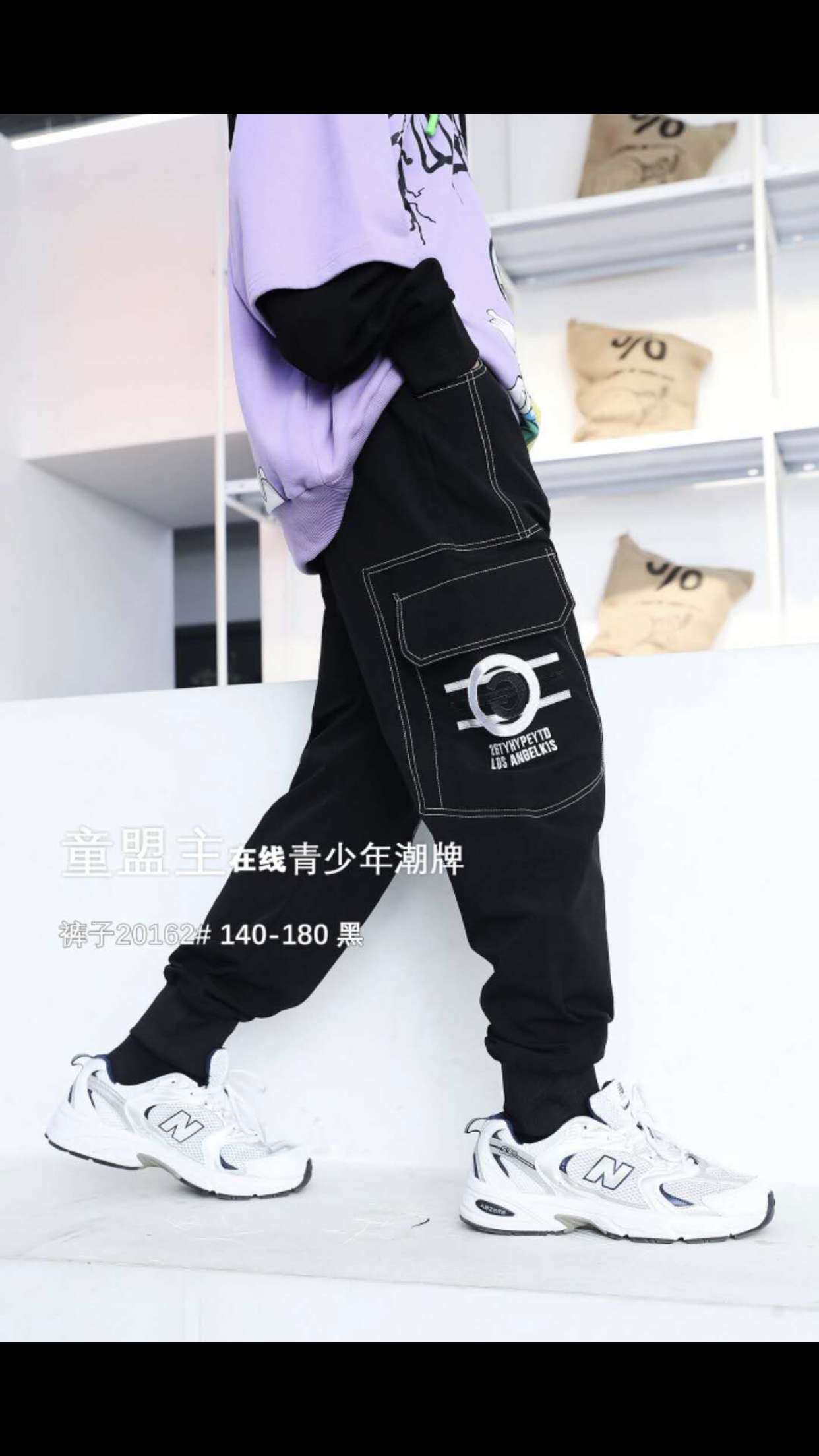 The new autumn 2020 collection of Dachong Xiaolingding brand teenagers' pants, 150-160-170-180-190, is now available detail image 1