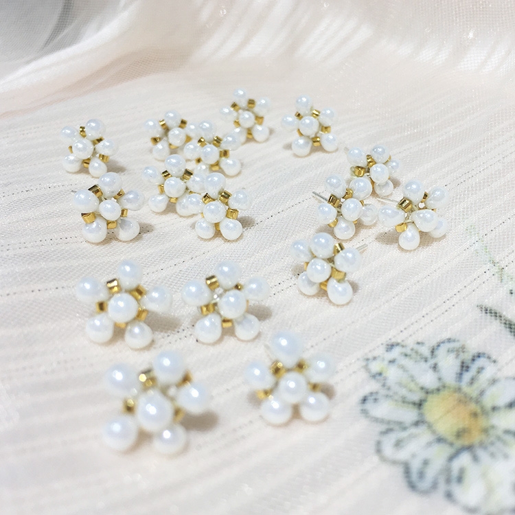 925S银 小众简约个性甜美耳环日本御幸古董珠水滴耳钉女