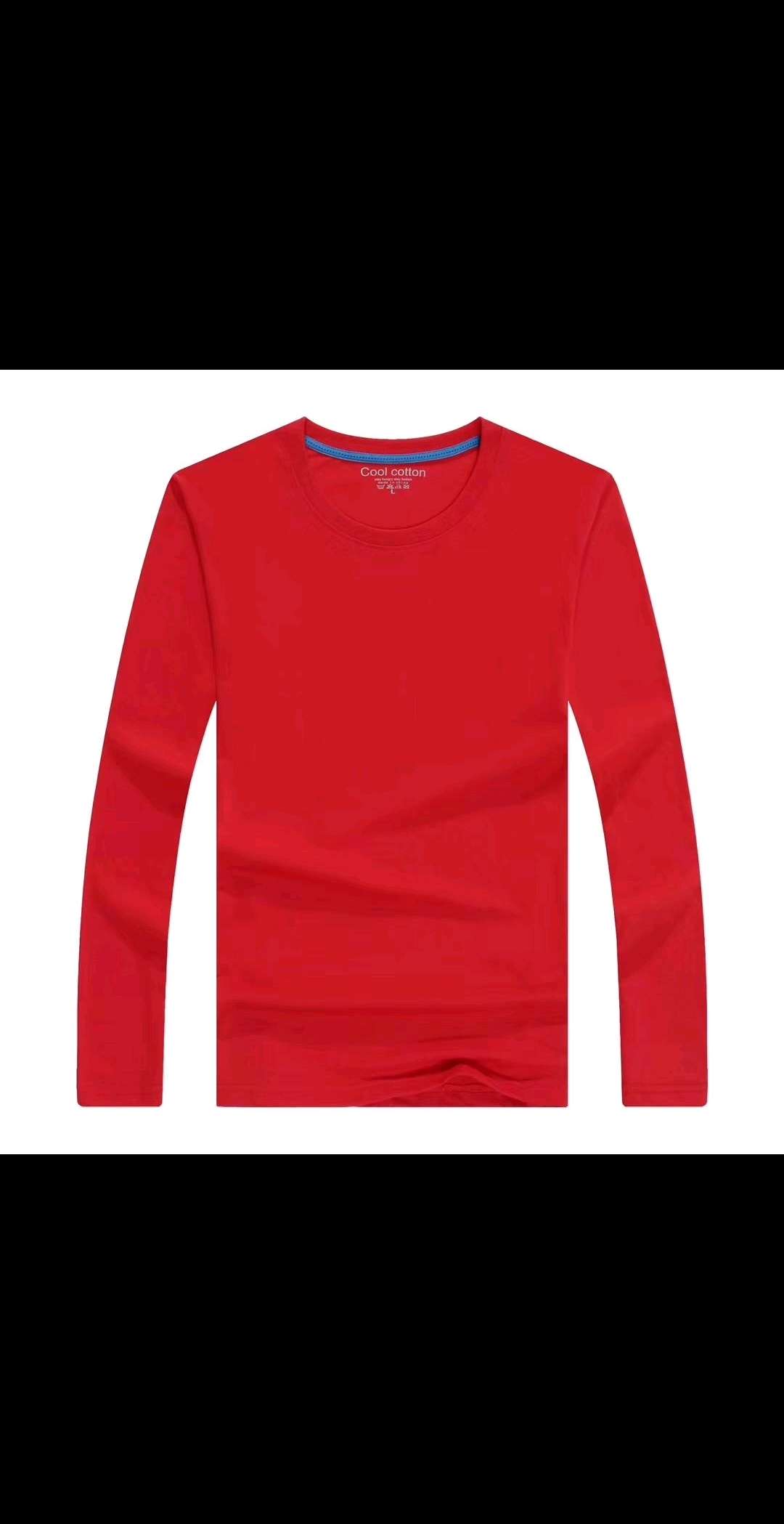 New pure cotton round-neck long-sleeved T-shirts, advertising shirts, cultural shirts, custom work clothes, group customization, printed log detail image 3