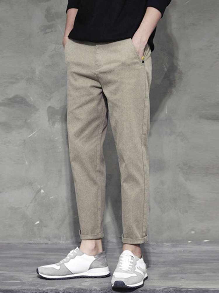2020 hot style long trousers men's jeans loose and tight waist autumn/winter straight tube spring/autumn casual pants popular logo men's pants thumbnail