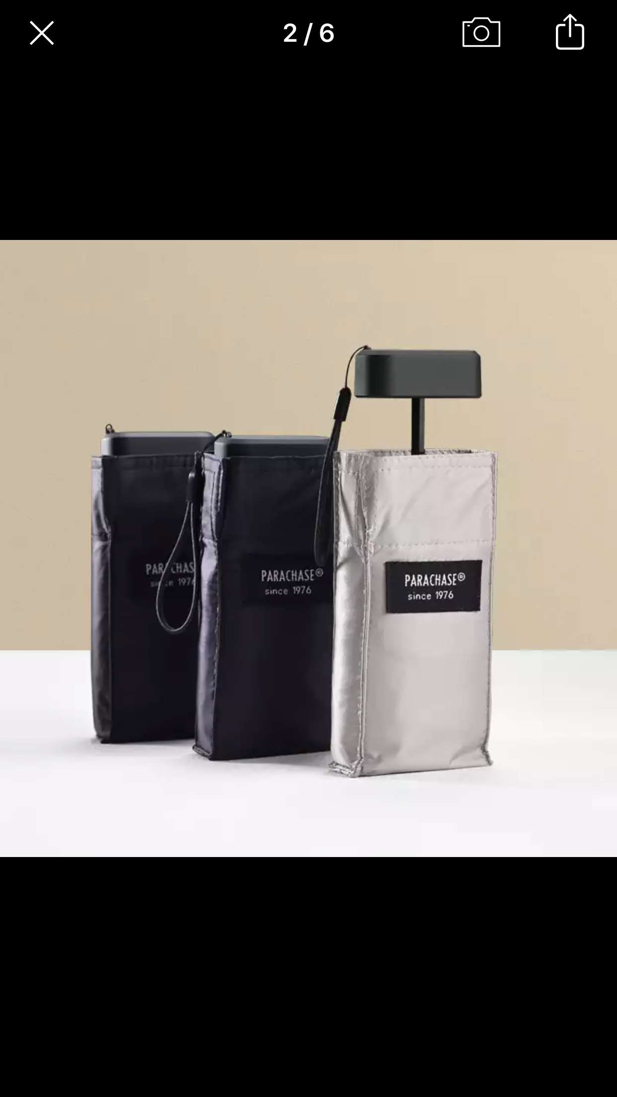 50x6k 60% hand-opening all-aluminum full-light-blocking mobile phone umbrella, item number 6001 details Picture