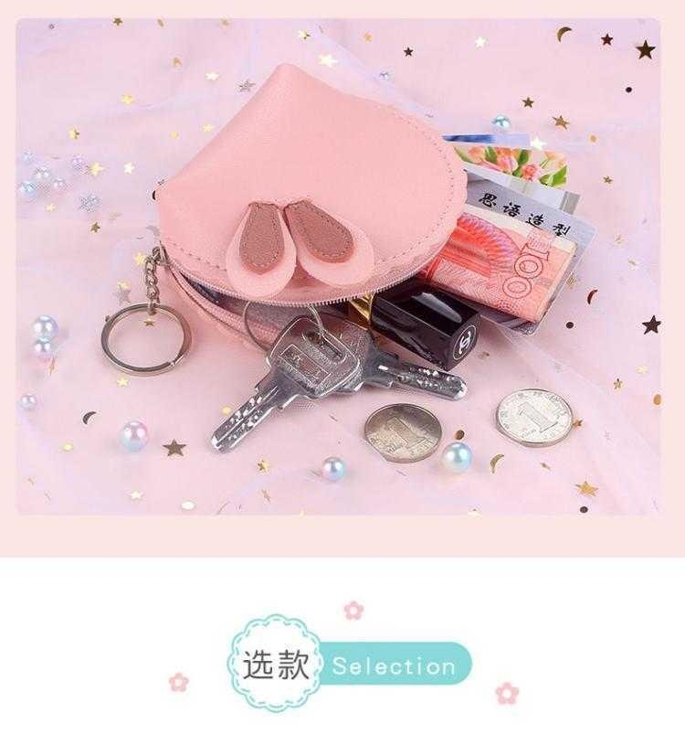 短时尚ins小巧女女兔学生迷你耳朵零钱简约韩版钱包短款详情图5