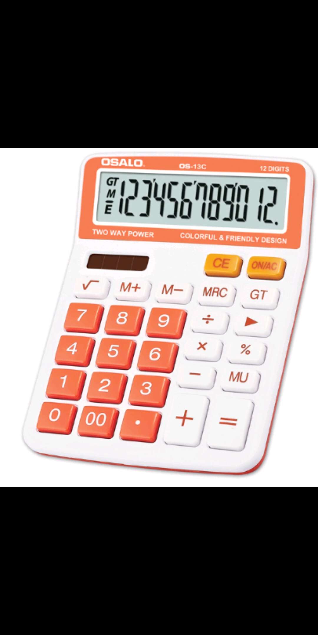 Os-13c Electronic Calculator multi-functional solar super large 12-digit display screen