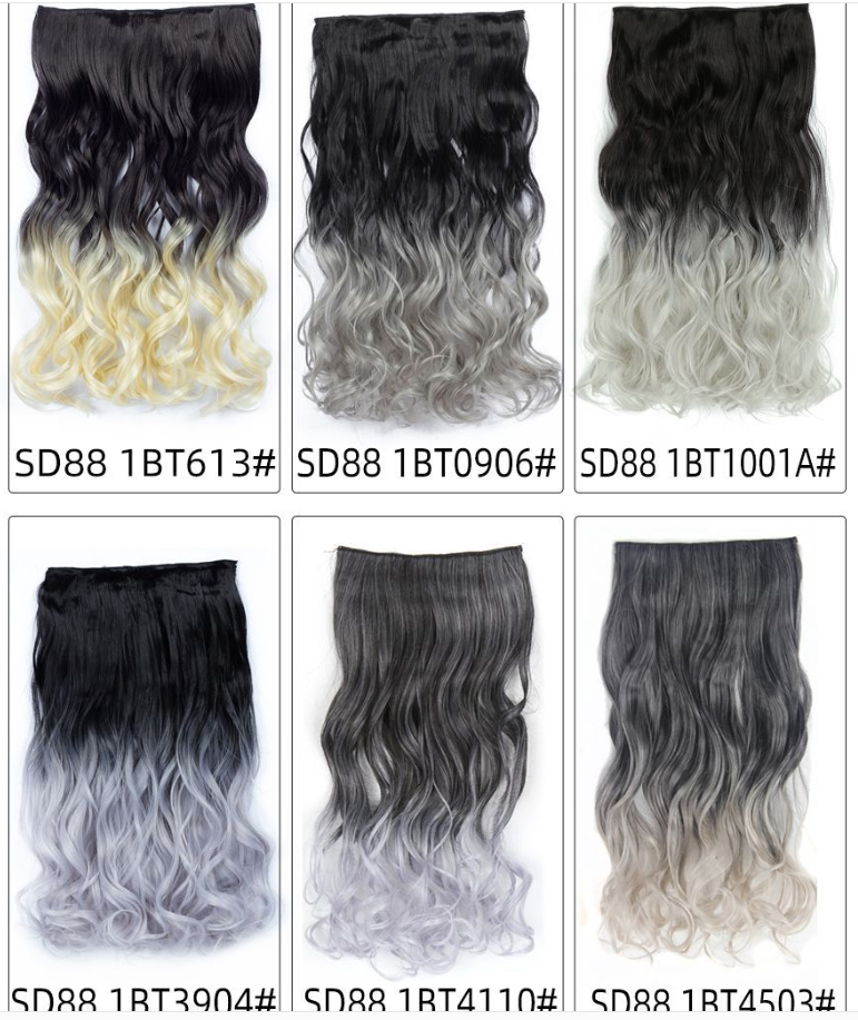 New gradient color 5-clip hair clip detail image 2