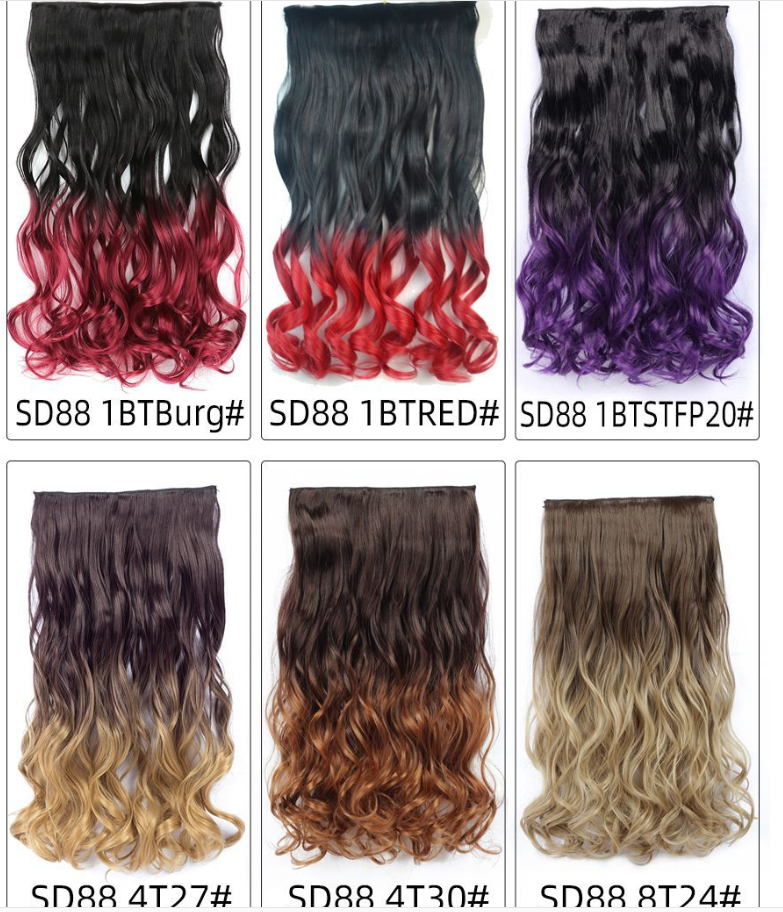 New gradient color 5-clip hair clip detail image 5