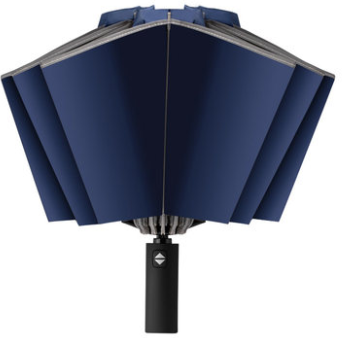 Auto oversized parasol auto paraguas inverso cinta de vinilo protector solar luz LED sol lluvia de doble uso seguridad reflectante detail image 3
