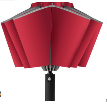 Auto oversized parasol auto paraguas inverso cinta de vinilo protector solar luz LED sol lluvia de doble uso seguridad reflectante detail image 2