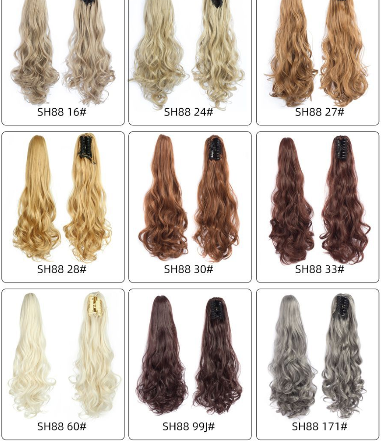 The new popular scratch-clip ponytail in Europe and America detail image 5