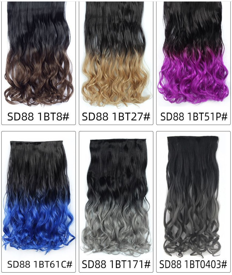 New gradient color 5-clip hair clip detail image 3