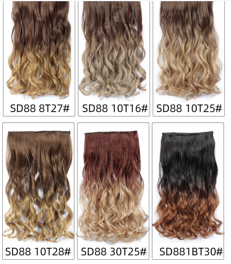New gradient color 5-clip hair clip detail image 4
