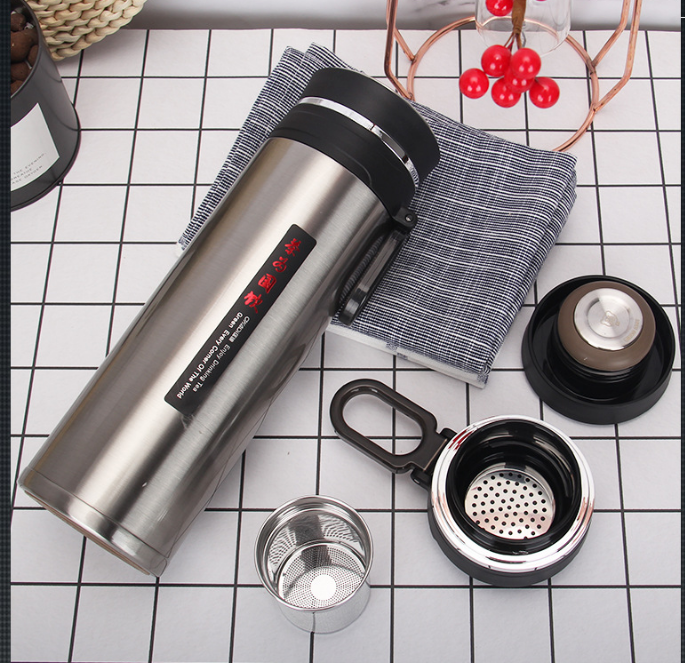 Kuangdi no.790 vacuum leisure stainless steel man mountaineering sports insulation double layer water cup custom LOGO full figure